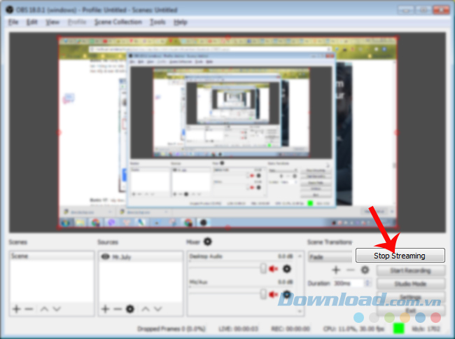 Stop streaming Stop streaming