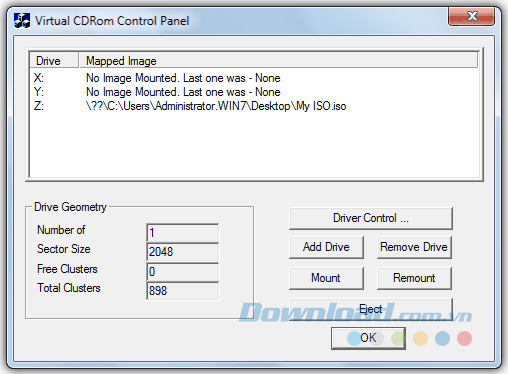 Virtual CD-ROM Control Panel