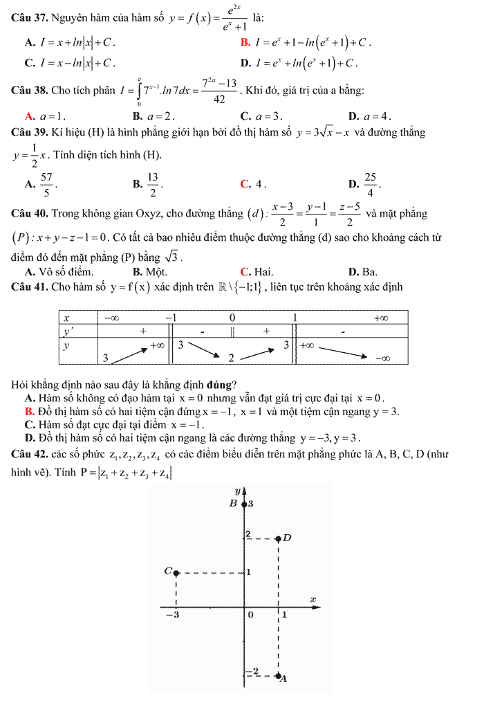 Đề thi thử THPT Quốc gia 2017 môn Toán Đề thi thử THPT Quốc gia 2017 môn Toán