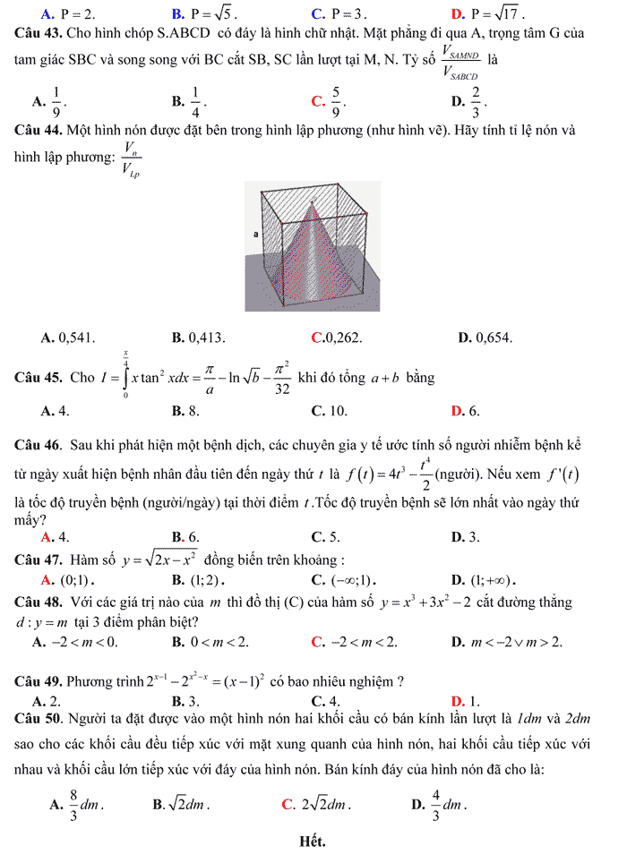 Đề thi thử THPT Quốc gia 2017 môn Toán Đề thi thử THPT Quốc gia 2017 môn Toán