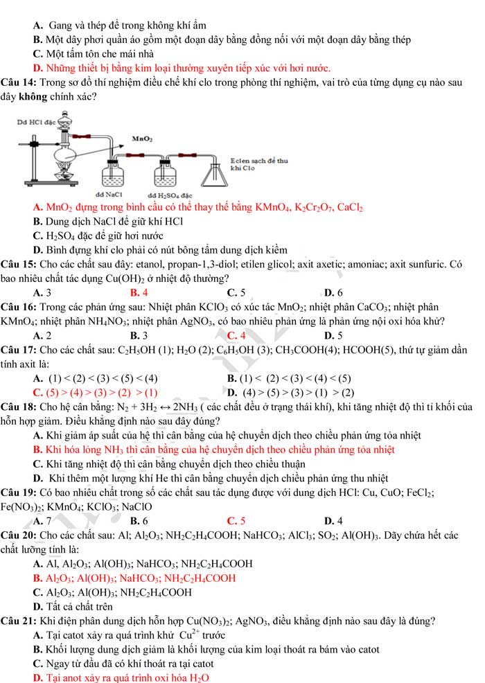 Đề thi thử THPT Quốc gia 2017 môn Hóa Đề thi thử THPT Quốc gia 2017 môn Hóa học