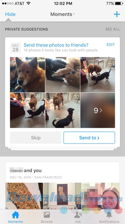 Gửi ảnh đến bạn bè