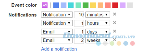 Điều chỉnh thông báo Điều chỉnh thông báo