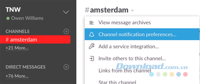 Tìm hiểu về thông báo của Slack