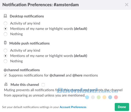 Tùy chỉnh thông báo