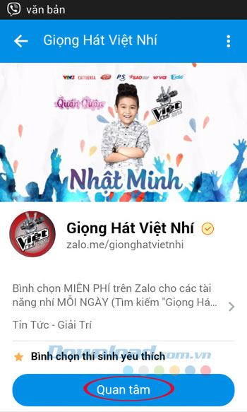 Quan tâm Giọng hát Việt nhí