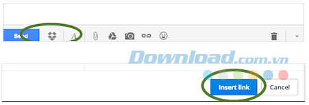 Nhấp vào Insert link
