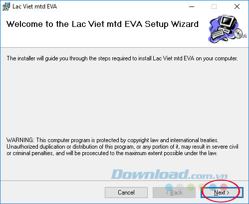Cài đặt Lạc Việt mtd9 EVA