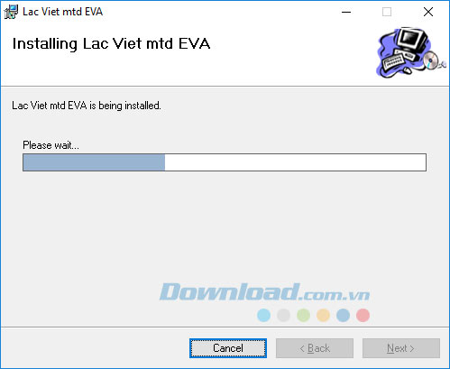Quá trình cài đặt Lạc Việt mtd9 EVA