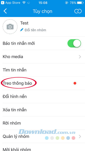 Treo thông báo