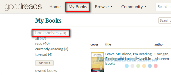 Cài đặt kệ sách