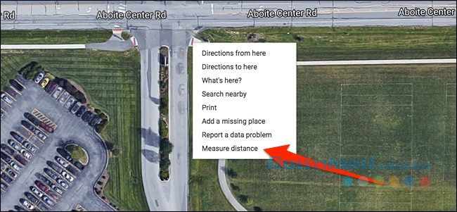 Chọn Measure Distance