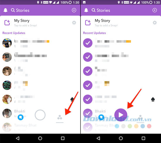 Sắp xếp tất cả các câu chuyện