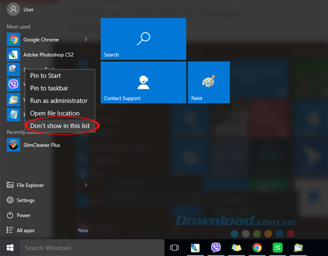 Gỡ từng ứng dụng
