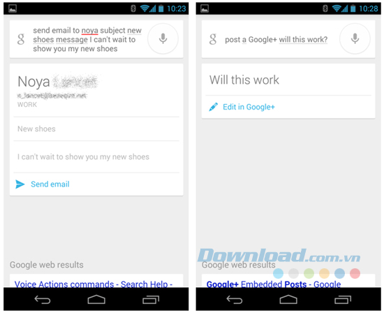 Viết email & đăng lên Google+