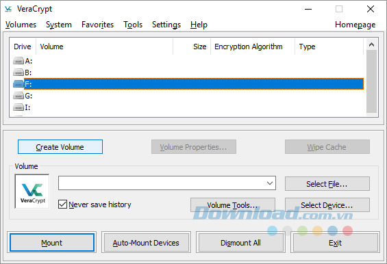 Các ổ đĩa có sẵn