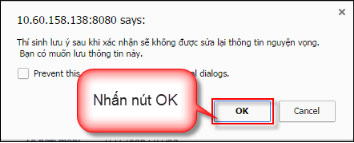 Xác nhận điều chỉnh nguyện vọng