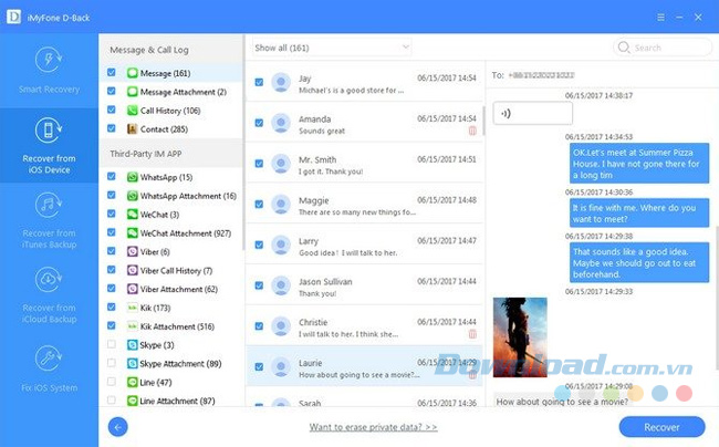 Khôi phục từ thiết bị iOS