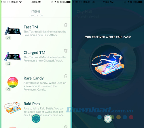 Kiếm vật phẩm đặc biệt từ Raid
