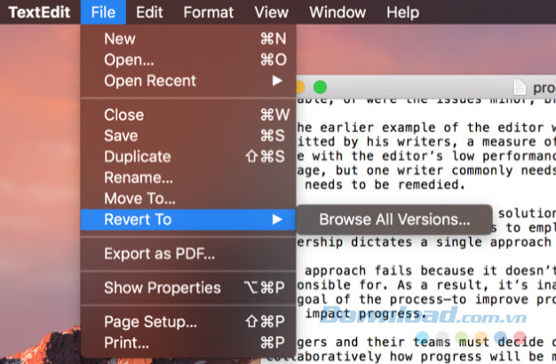 Lịch sử phiên bản