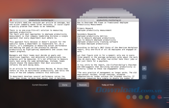 Sử dụng mũi tên để tìm phiên bản mong muốn