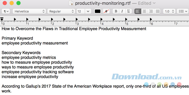 Chỉnh sửa văn bản giàu tính chất