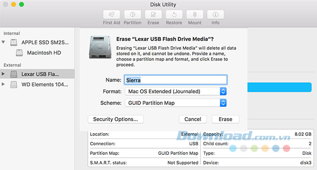 Xóa USB