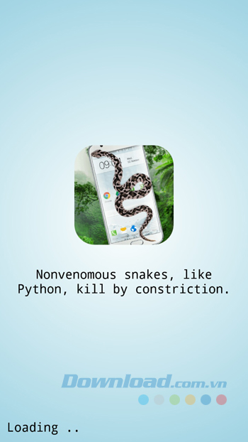 Load ứng dụng Snake on Screen