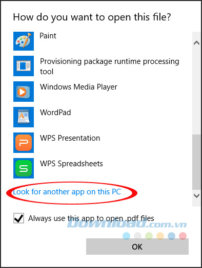 Tìm trình đọc PDF khác