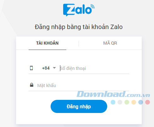 Đăng nhập Zalo