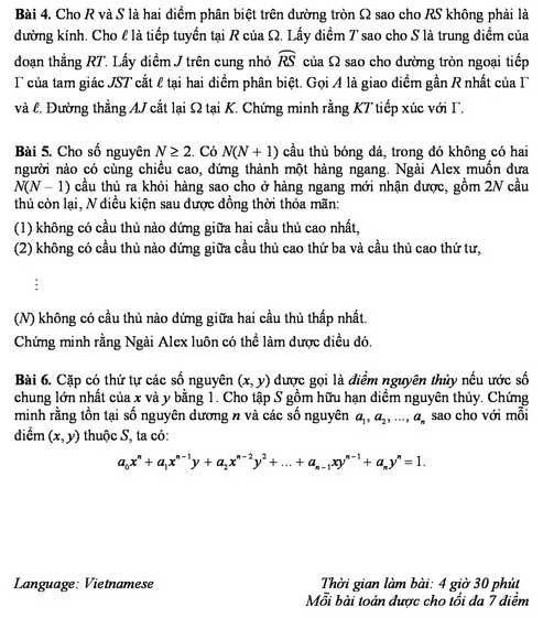 Đề Olympic Toán Quốc tế