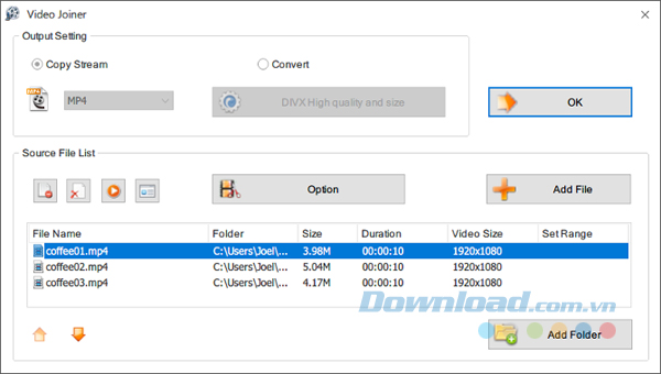 Cắt và ghép video