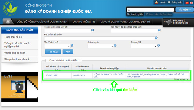 Kết quả tìm kiếm