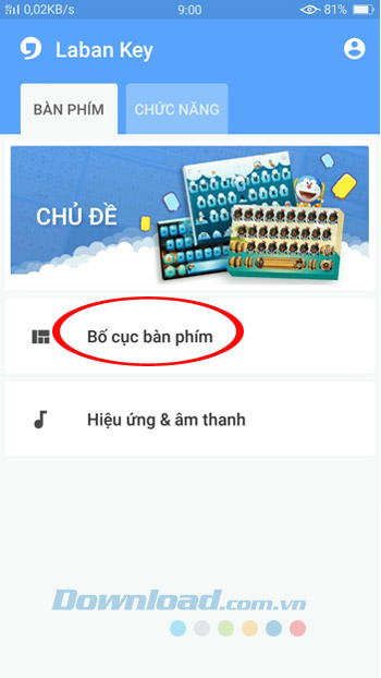 Bố cục bàn phím Laban Key