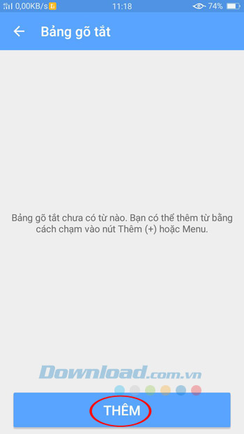 Thêm từ gõ tắt