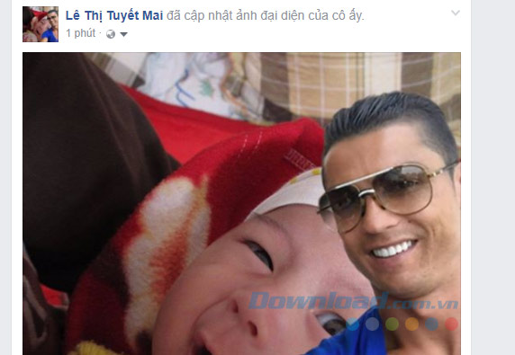 Ảnh đại diện Facebook sau khi thay đổi