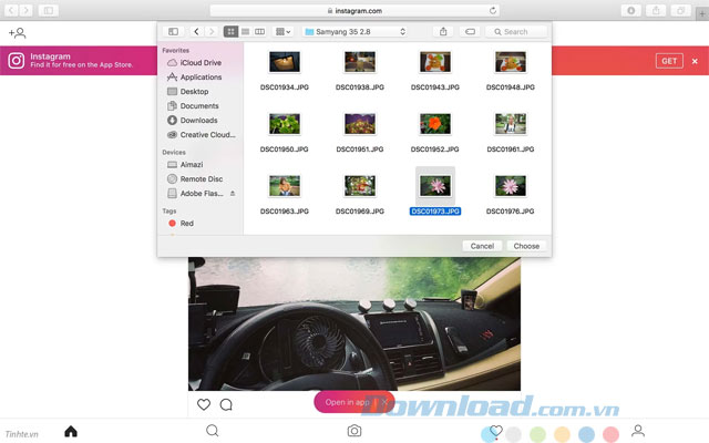 Tải ảnh lên Instagram