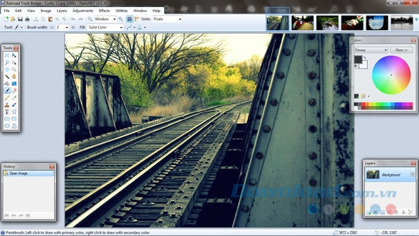 Giao diện của Paint.NET