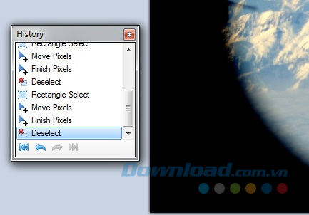 Lịch sử thao tác vô tận