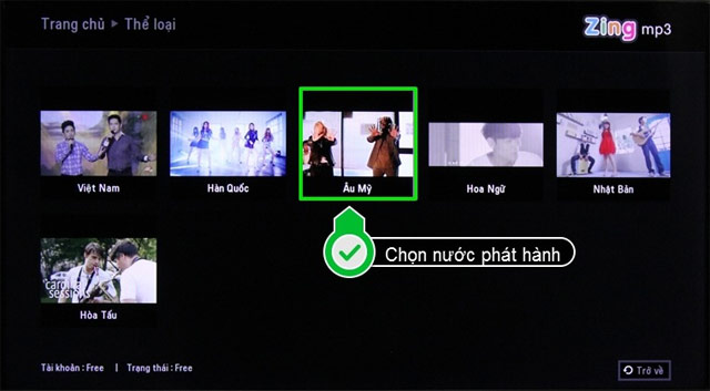 Chọn nước phát hành