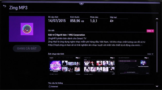 Quá trình cài đặt Zing Mp3