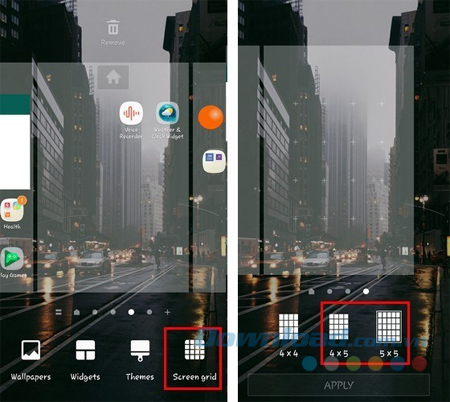 Tạo lưới màn hình
