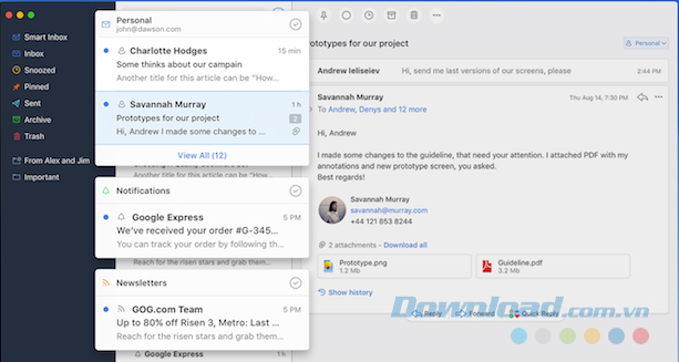 Phân lạo danh mục email
