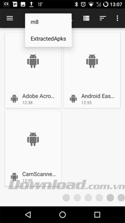 Tìm file trong thư mục Download hoặc ExtractedAPKs