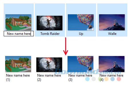 Đổi tên nhiều file