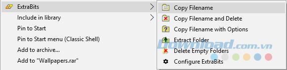 Thêm lệnh ngữ cảnh với ExtraBits
