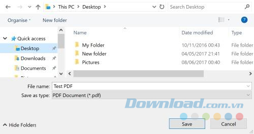 Lưu lại file