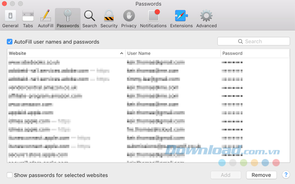 Chỉ xóa đăng nhập trang web