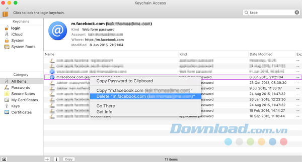 Xóa đăng nhập và mật khẩu toàn hệ thống