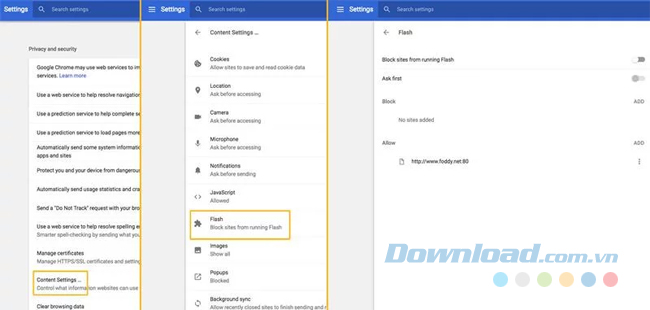 Vô hiệu hóa flash video trên Chrome